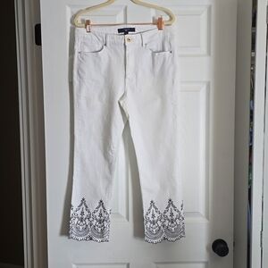 Tommy Hilfiger Capri embroidered jeans Size 10